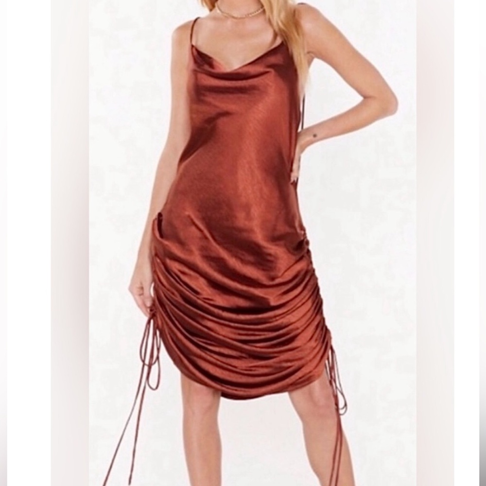 Nasty Gal - Satin Cowl Dress